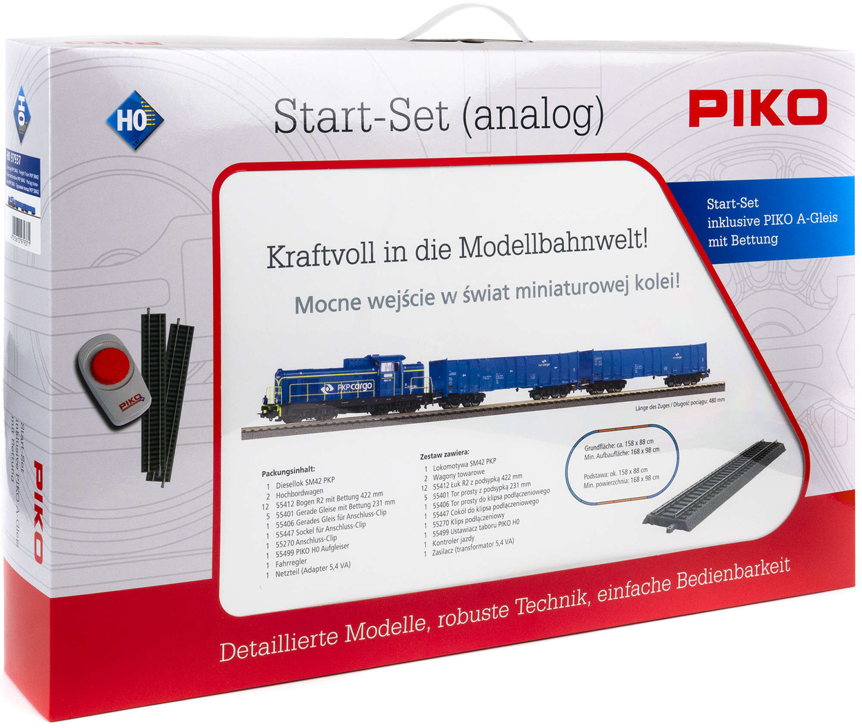 Piko 97937 - Zestaw startowy SM42-606 PKP Cargo z 2 węglarkami