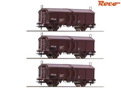 Roco 66178 - Zestaw 3 wagonów towarowych krytych